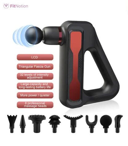 Fascial Gun Massager HB-003 with 8 Massage Heads
