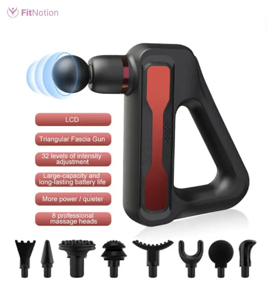 Fascial Gun Massager HB-003 with 8 Massage Heads